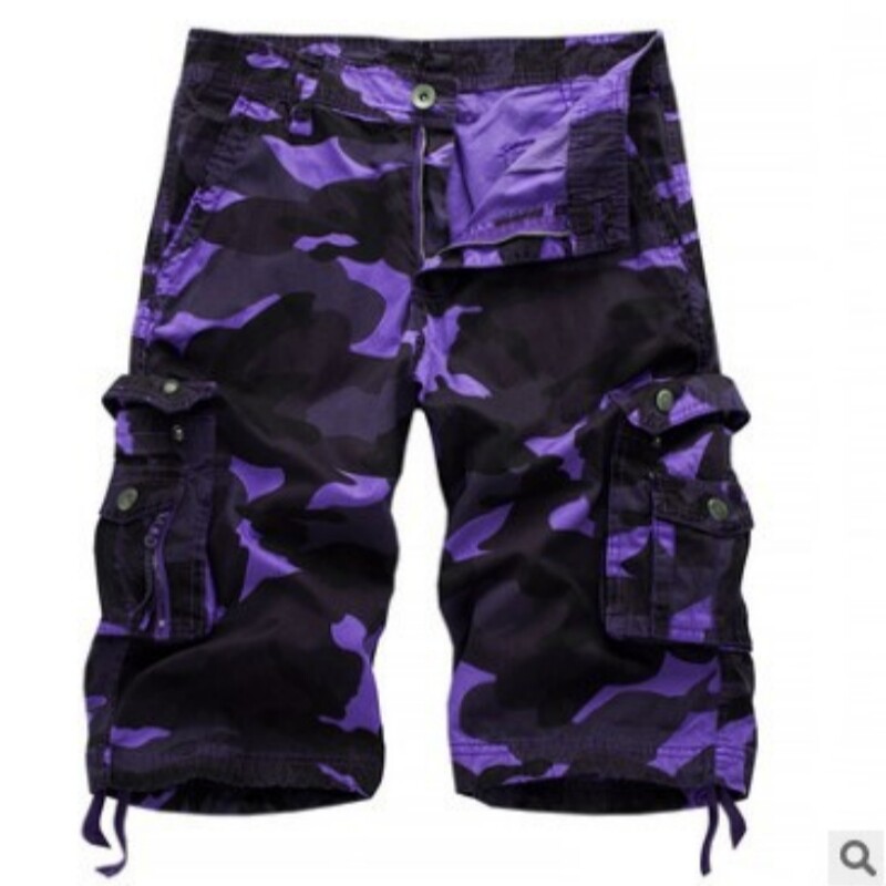 New Mens Cotton Cargo Shorts Flat Front Pockets Washed Lounge Size 29-42