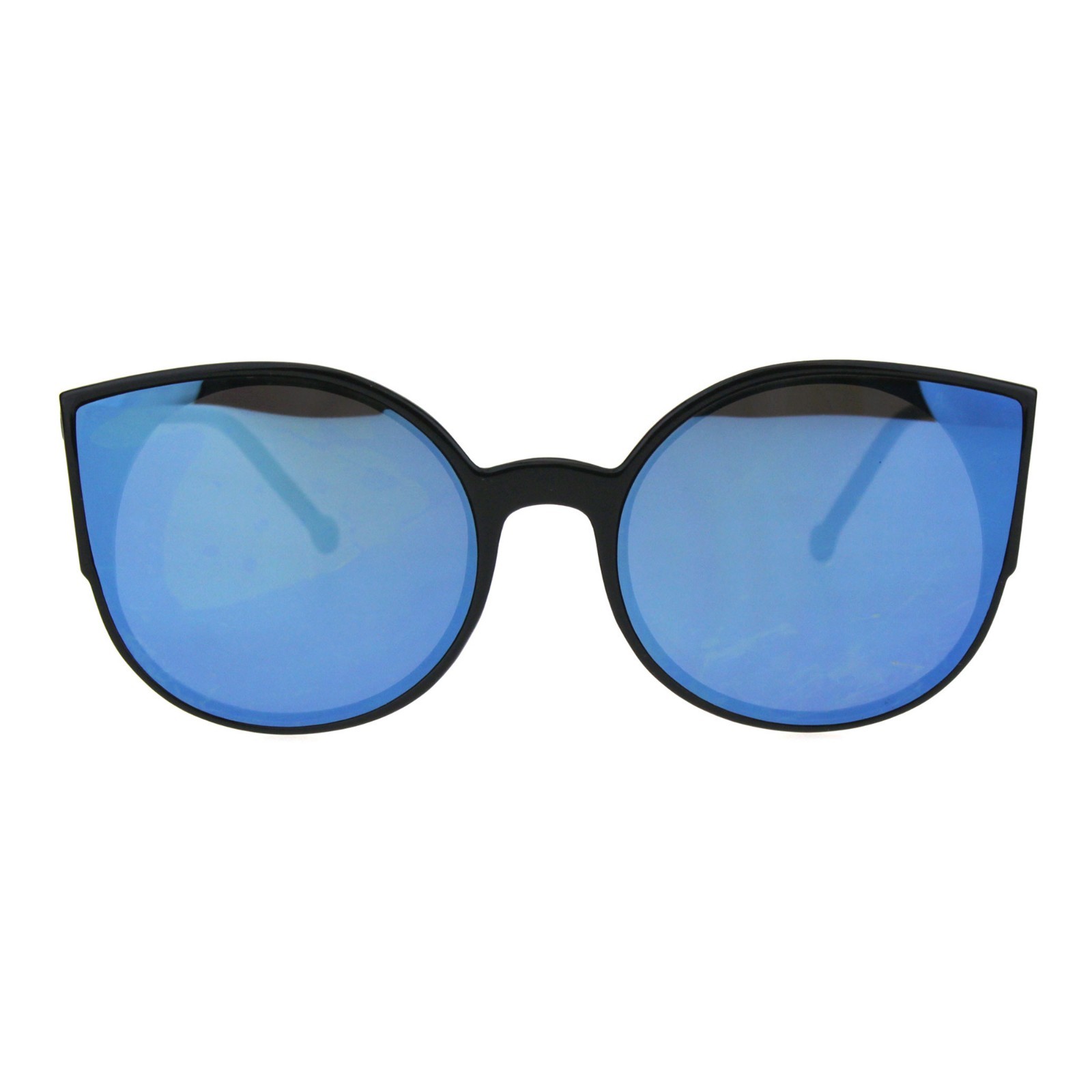 Womens Round Cateye Sunglasses Trendy Retro Fashion Shades Mirror Lens UV 400