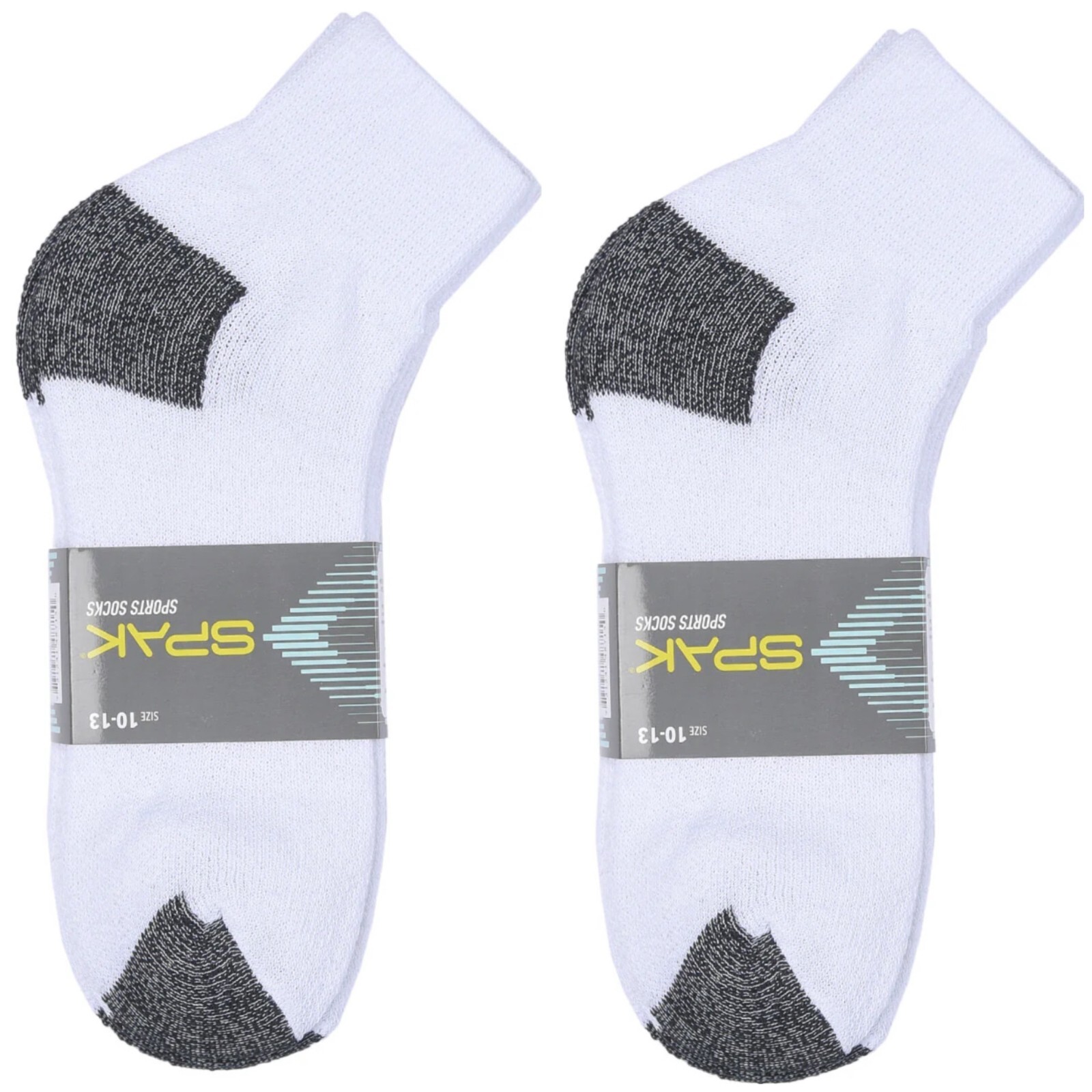 New Men’s 12 Pairs Sports White Black Ankle Quarter Crew Socks Cotton Size 10-13