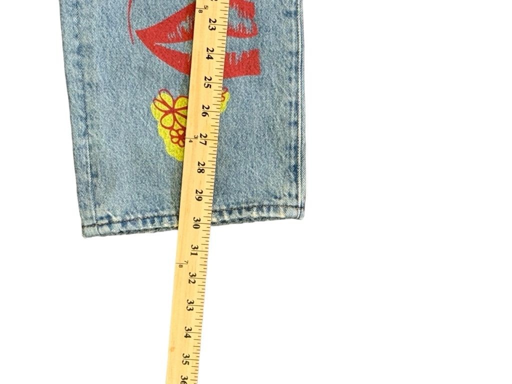 LEVI’S Men’s Premium 501 Original SUMMER LOVE JEANS Festival Groovy Sz 33×30