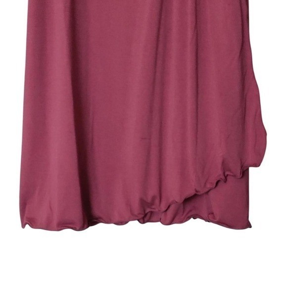 NWT Alaia France Plum Berry Draped Overlay Midi Skirt IT 48 US 10