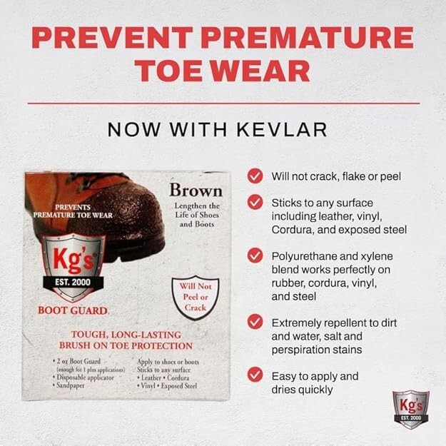 Kg’s Boot Guard Brush On Toe Protection Liquid for Tough Long-Lasting Safety