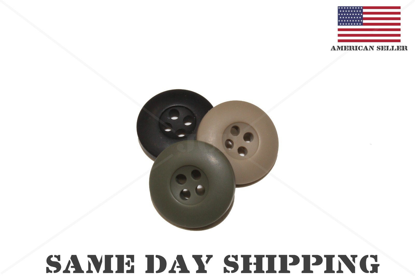 MILITARY BDU BUTTONS: CHOICE OF DIFFERENT COLORS OD GREEN BLACK KHAKI