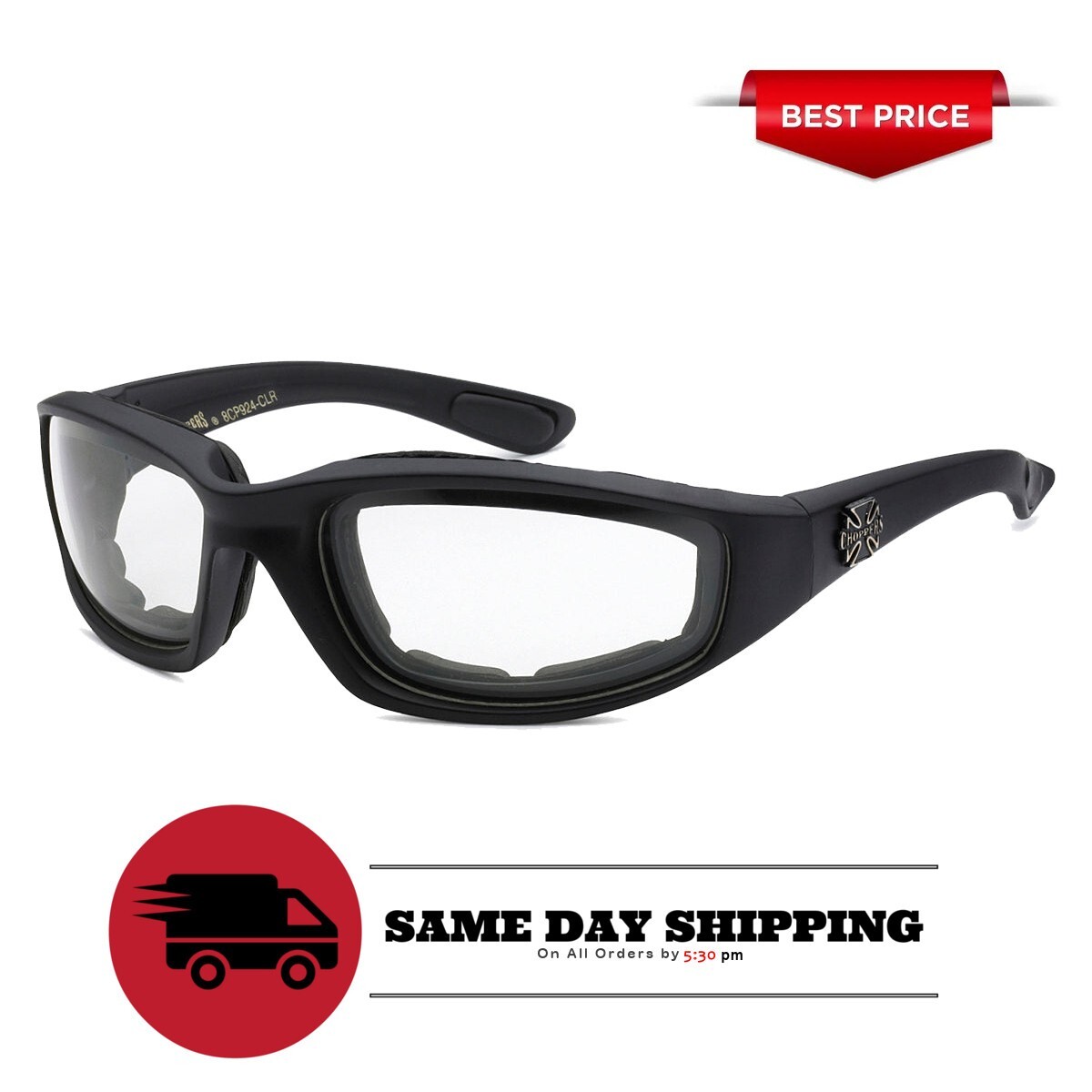 1/3 Pair Motorcycle Sports Biker Riding Glasses Padded Wind Resistant Sunglasses