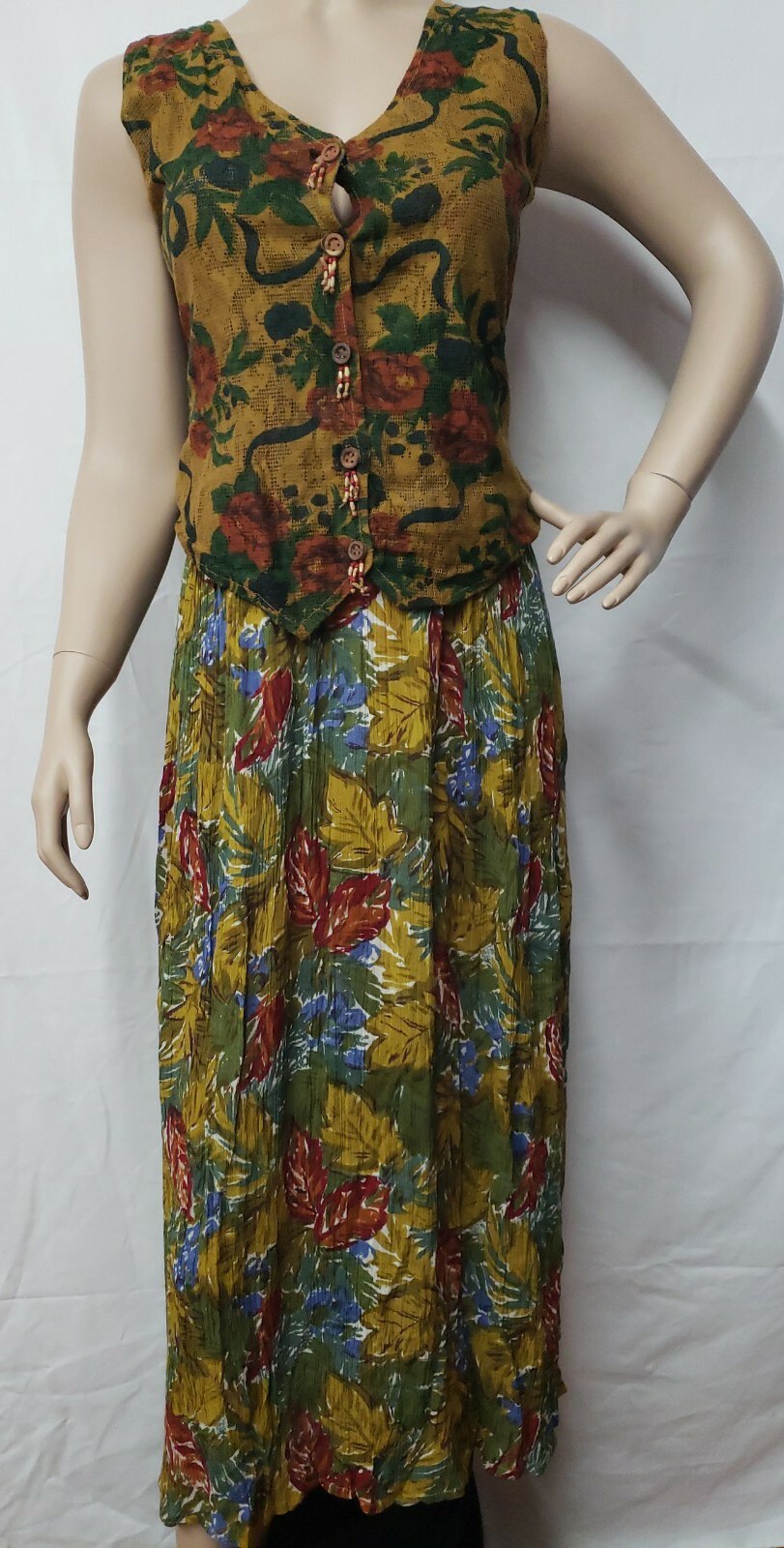 Regardel Carol XXX VINTAGE SIZE M Floral Modest Secretary Women’s Midi Dress # C