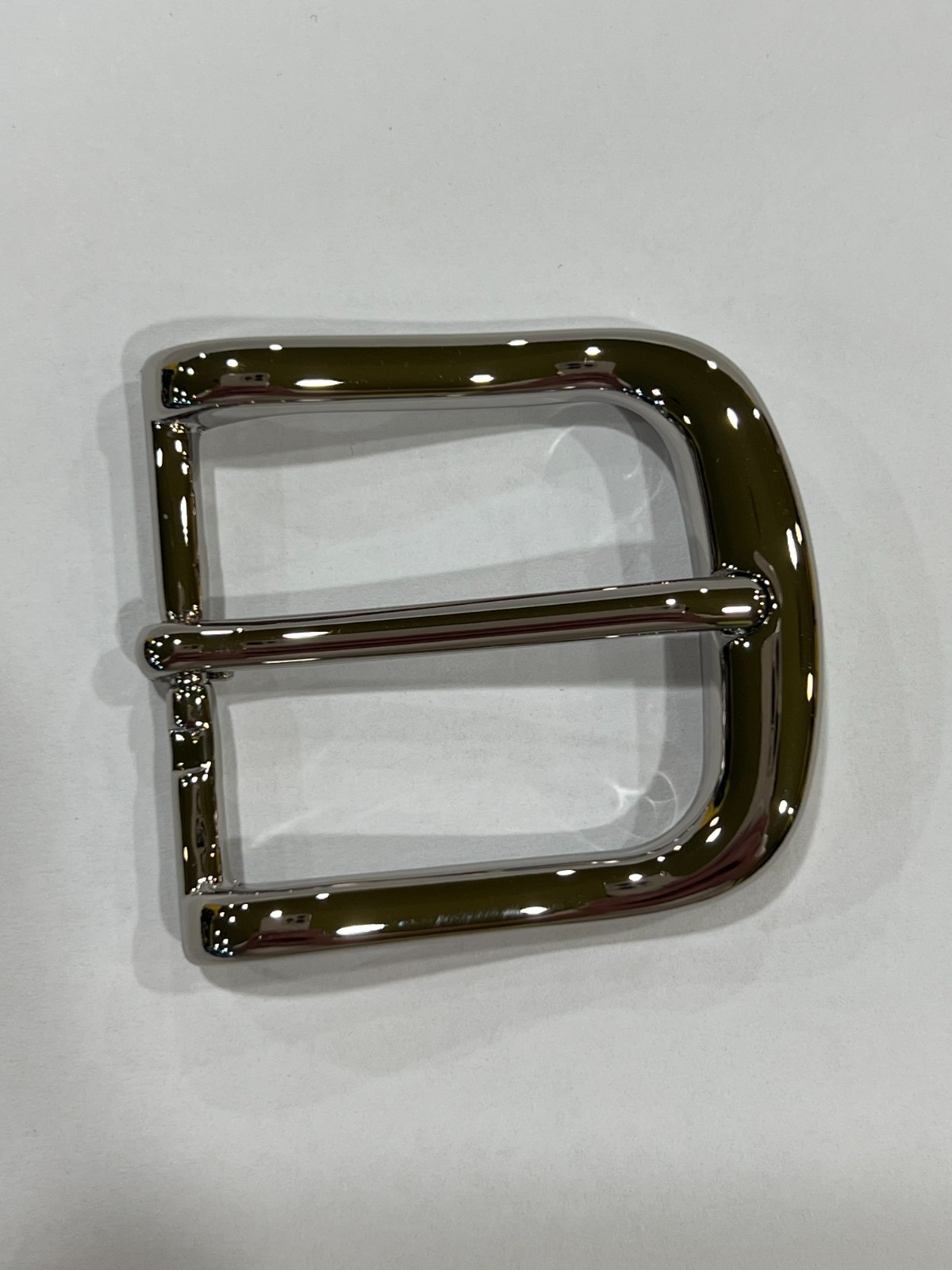 Solid Brass Nickel Belt Buckle Made in Italy Fits 1.38″ Belt Strap