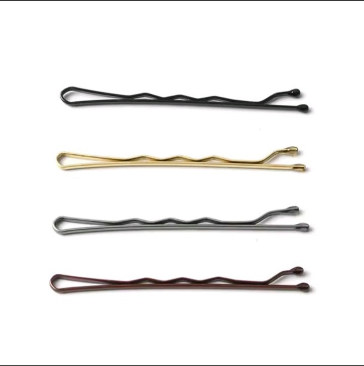 50Pcs U Shape Bobby Hair Pins Wavy Bun Grips Kirby Clips Women 5cm Black Brown