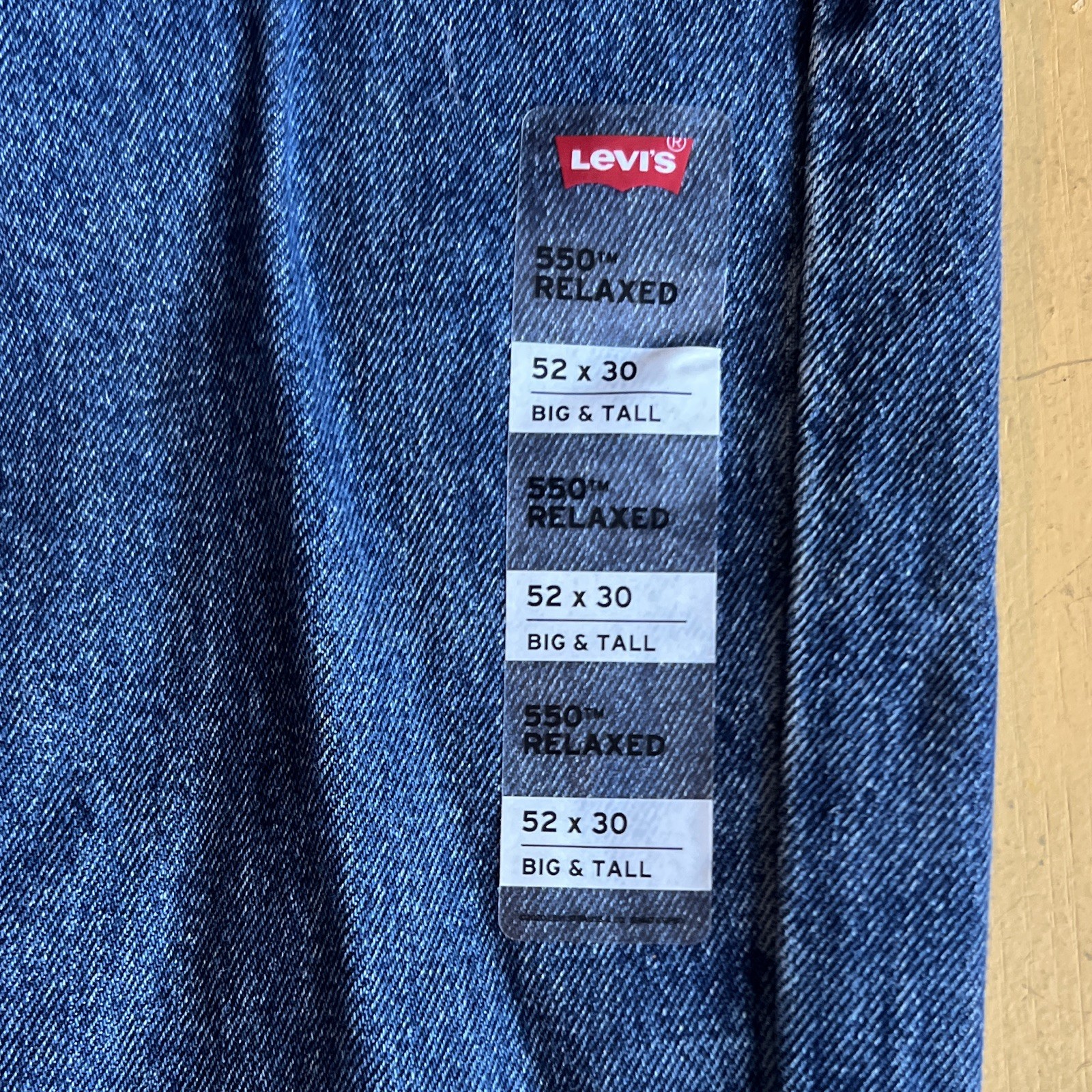 Levi’s Men’s 500 Series Relaxed Straight Dark Wash Denim Jeans Big & Tall