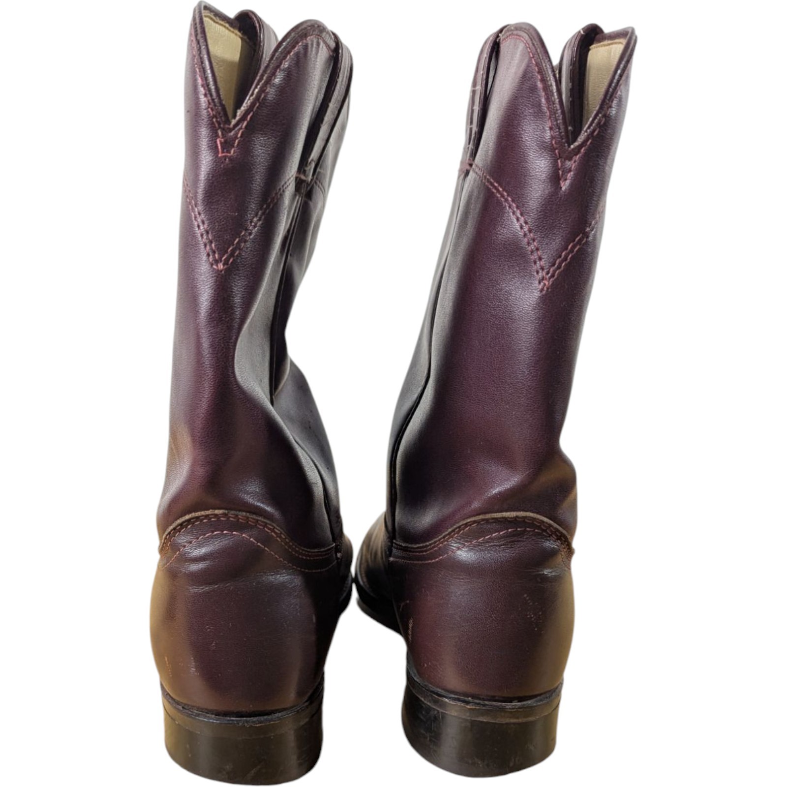 Laredo Cowboy Boots Size 7 D 7D USA Made Burgundy (REPAIRED Flaws)