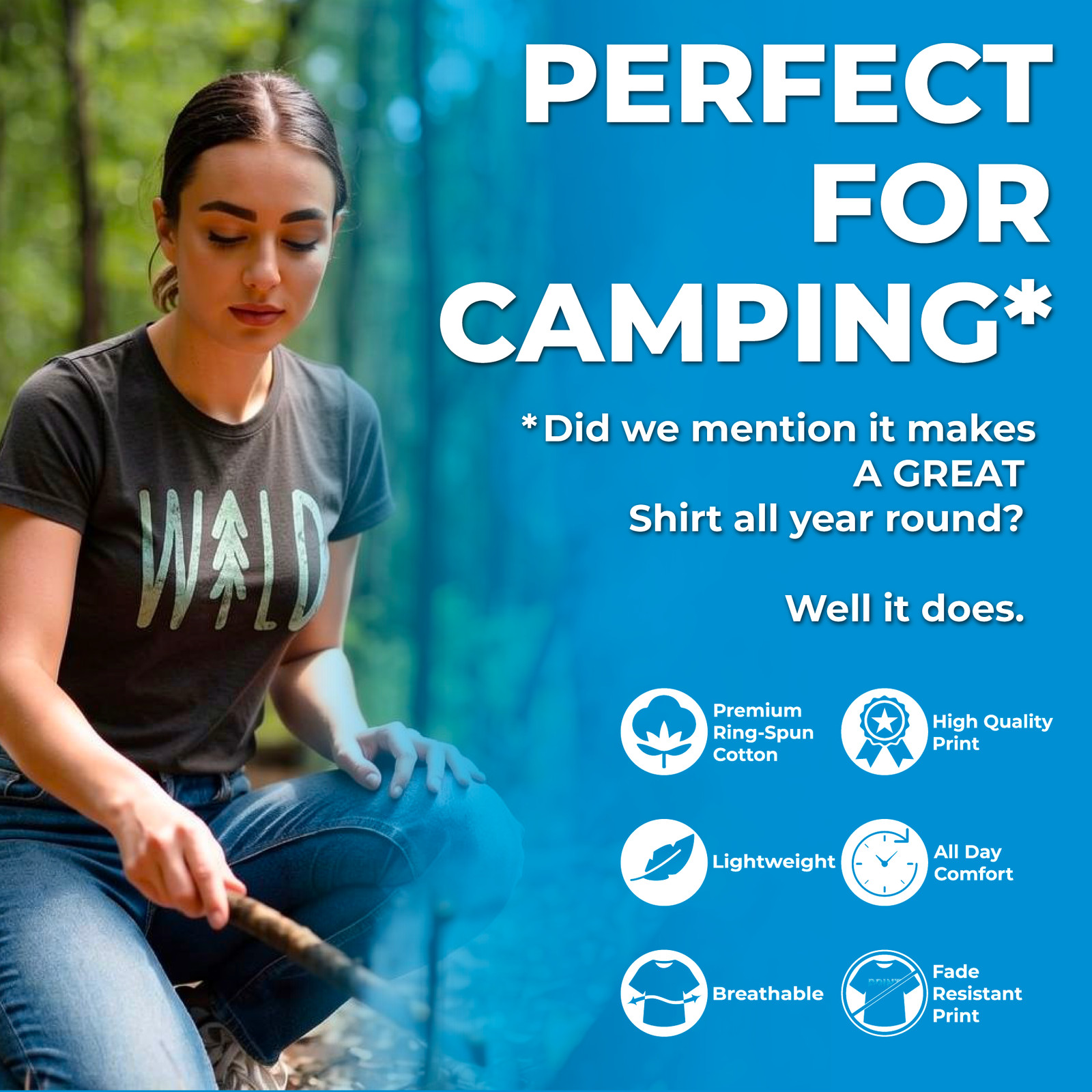 Womens Enjoy Your National Forest Funny Outdoor Vintage Camping Mountains T