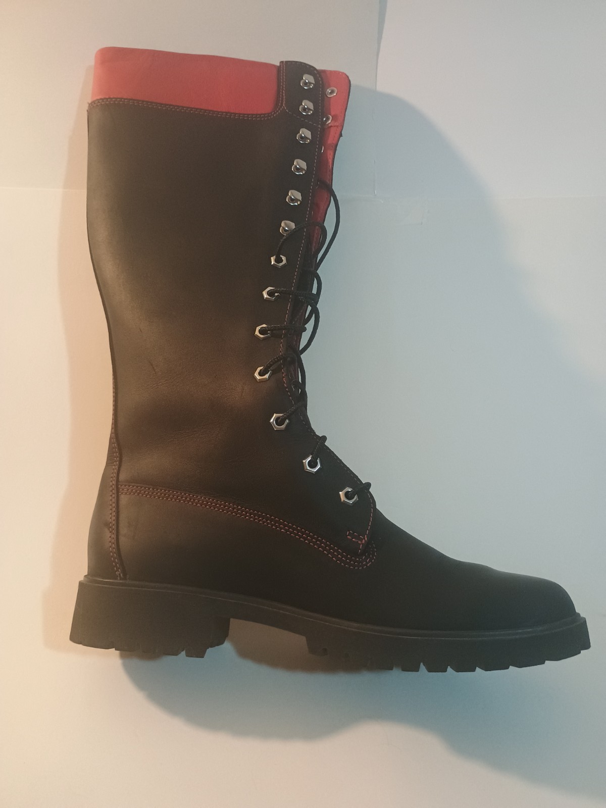 Timberland Premium DYO 14″ Tall Waterproof Boots Black/Red Women’s 11 NIB