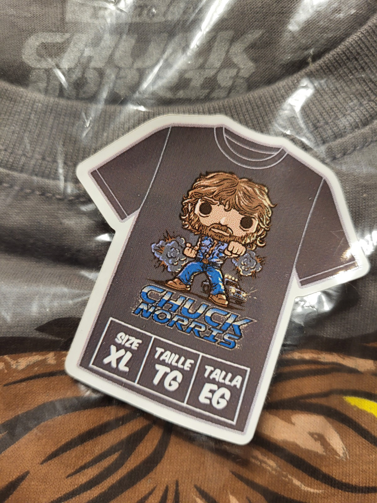 Funko Pop! Tees Tee T-Shirt Adult Unisex Extra Large XL Gray Chuck Norris TARGET