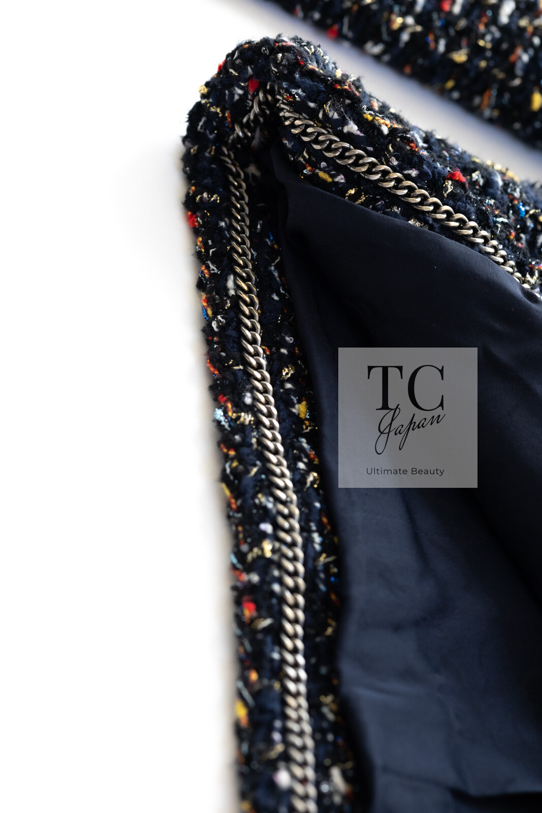 $4.8K CHANEL 15A Black Multicolor Cotton Zipper Fantasy Tweed Jacket 40 US8