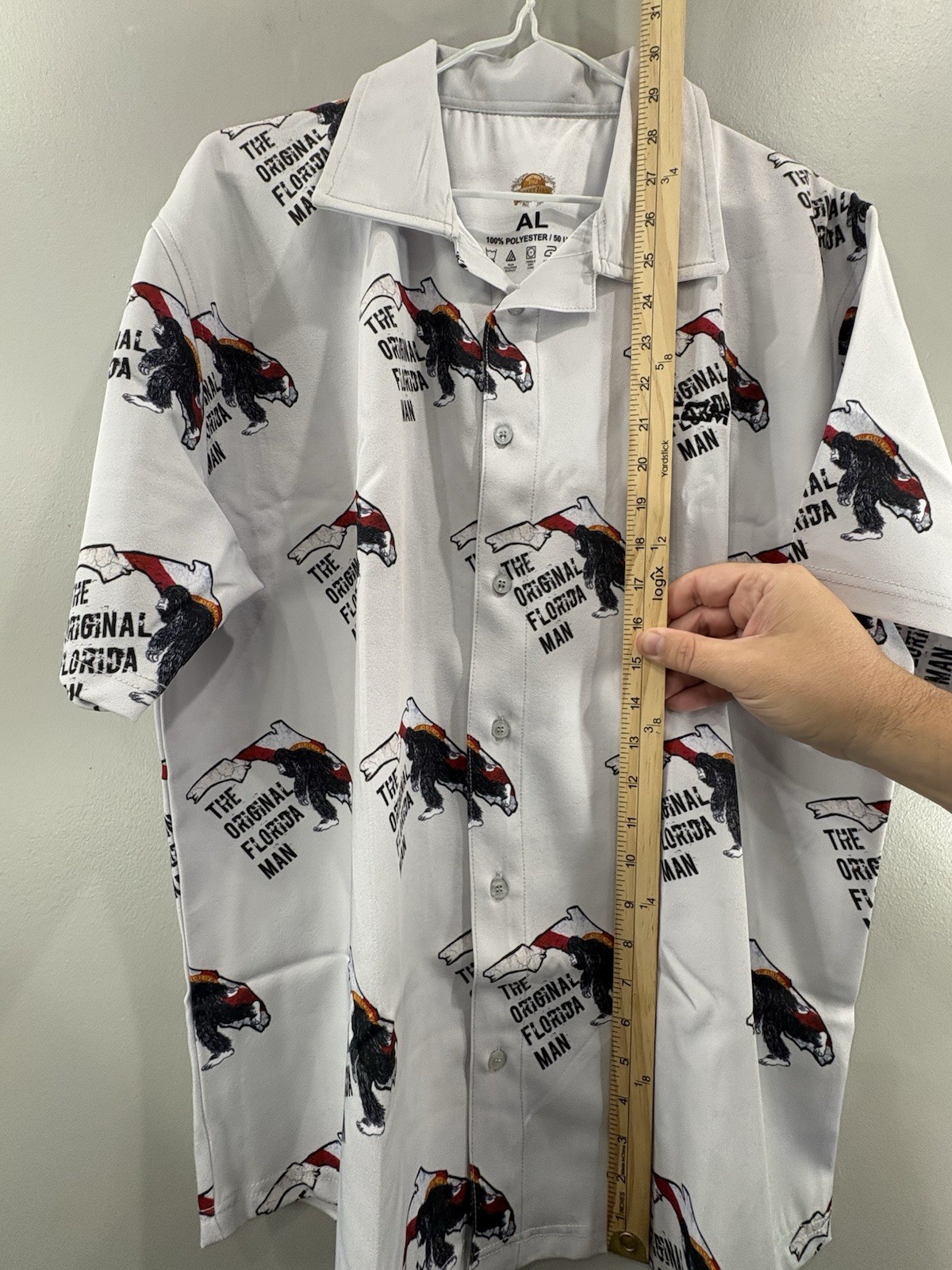 Original Florida Man Shirt Skunk Ape Big Foot Sasquatch XL Polyester