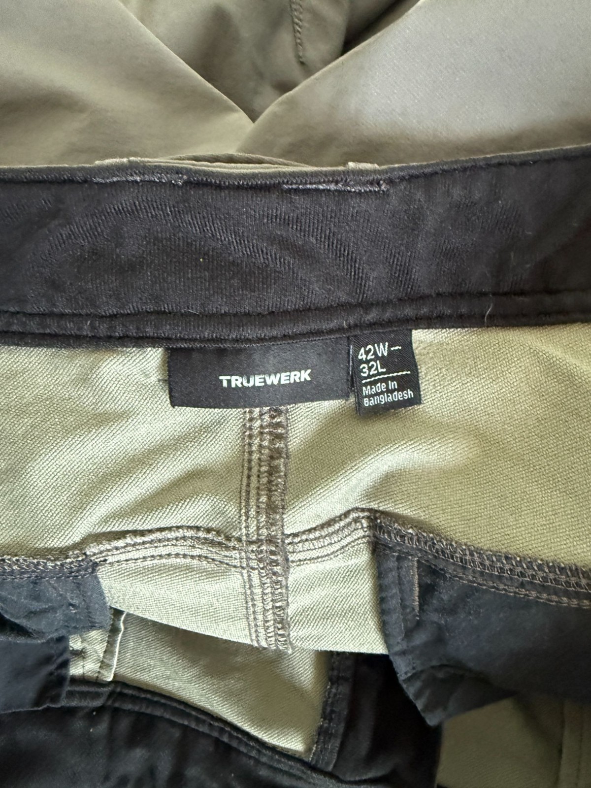 Truewerk T2 Pant Gray Mens 42×32 Work Pants Technical Cargo Stretch Mid Weight