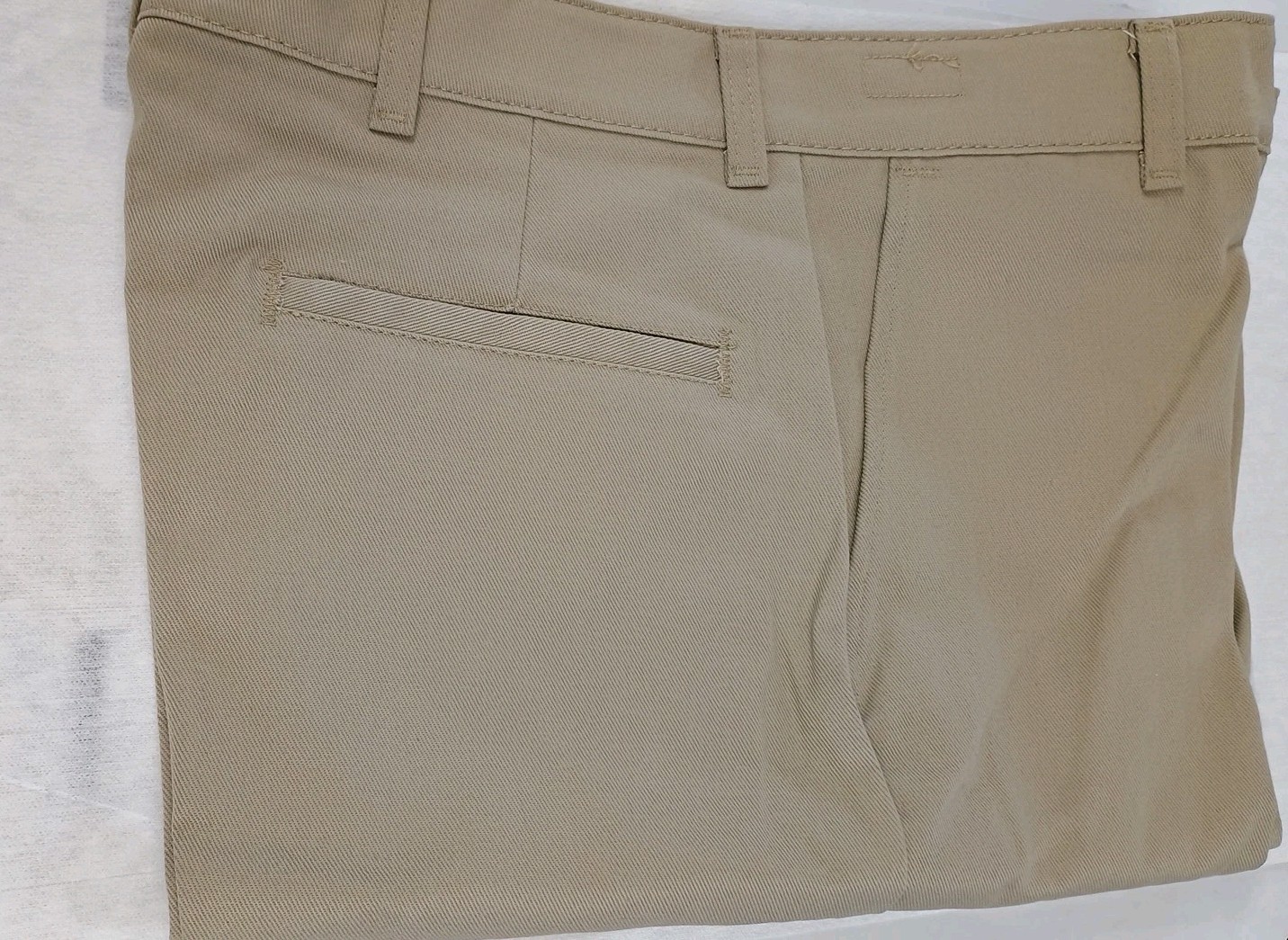 Twill Pants in Khaki Teflon Fabric Protection Casual Work Pro Safe 44 x 30