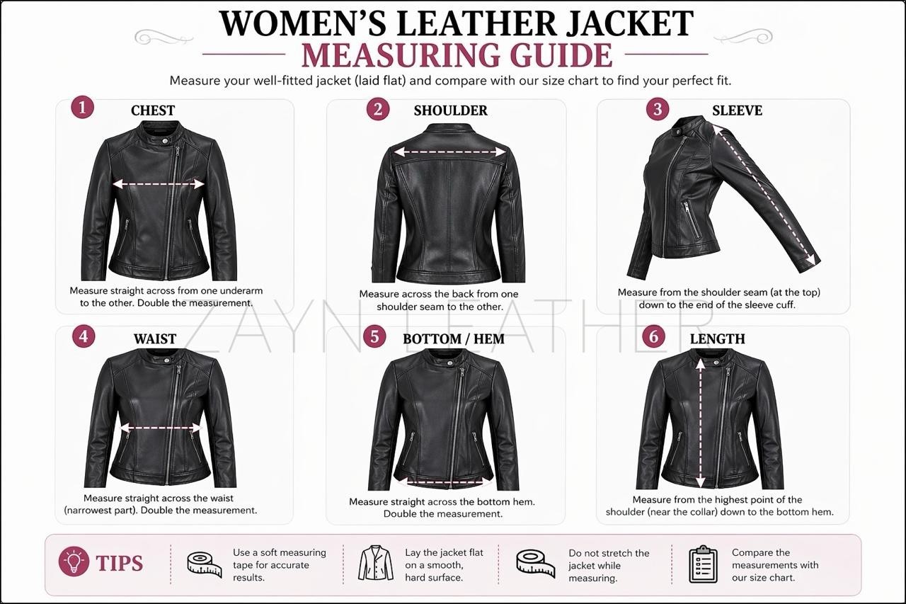 Black Motorcycle Jacket For Women Real Leather Biker Jacket- Gold Zippers & Accs