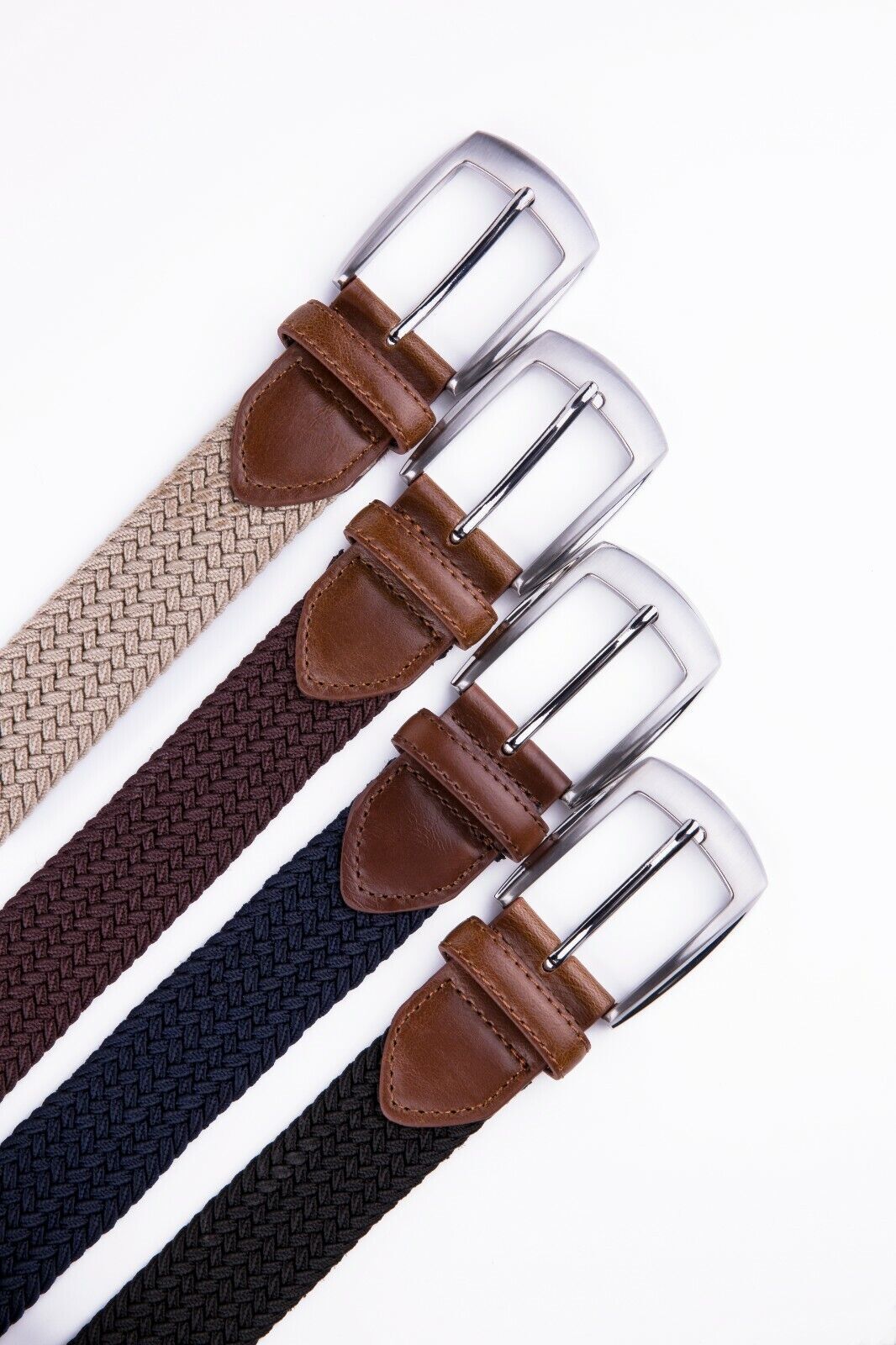 Elastic Fabric Braided Belt,Enduring Stretch Woven Belt for Unisex Men/Women/Jun
