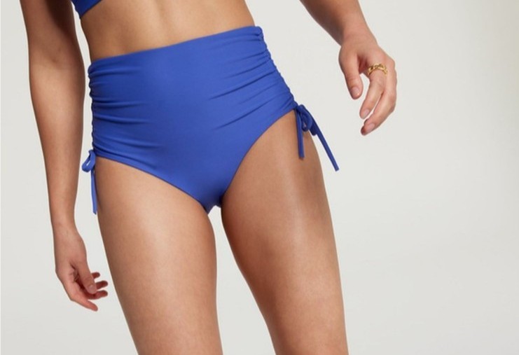 Nwt Calia Women’s XXL Swim Ruched Side Tie Tranquil BLUE Bottoms WSA23410SP25