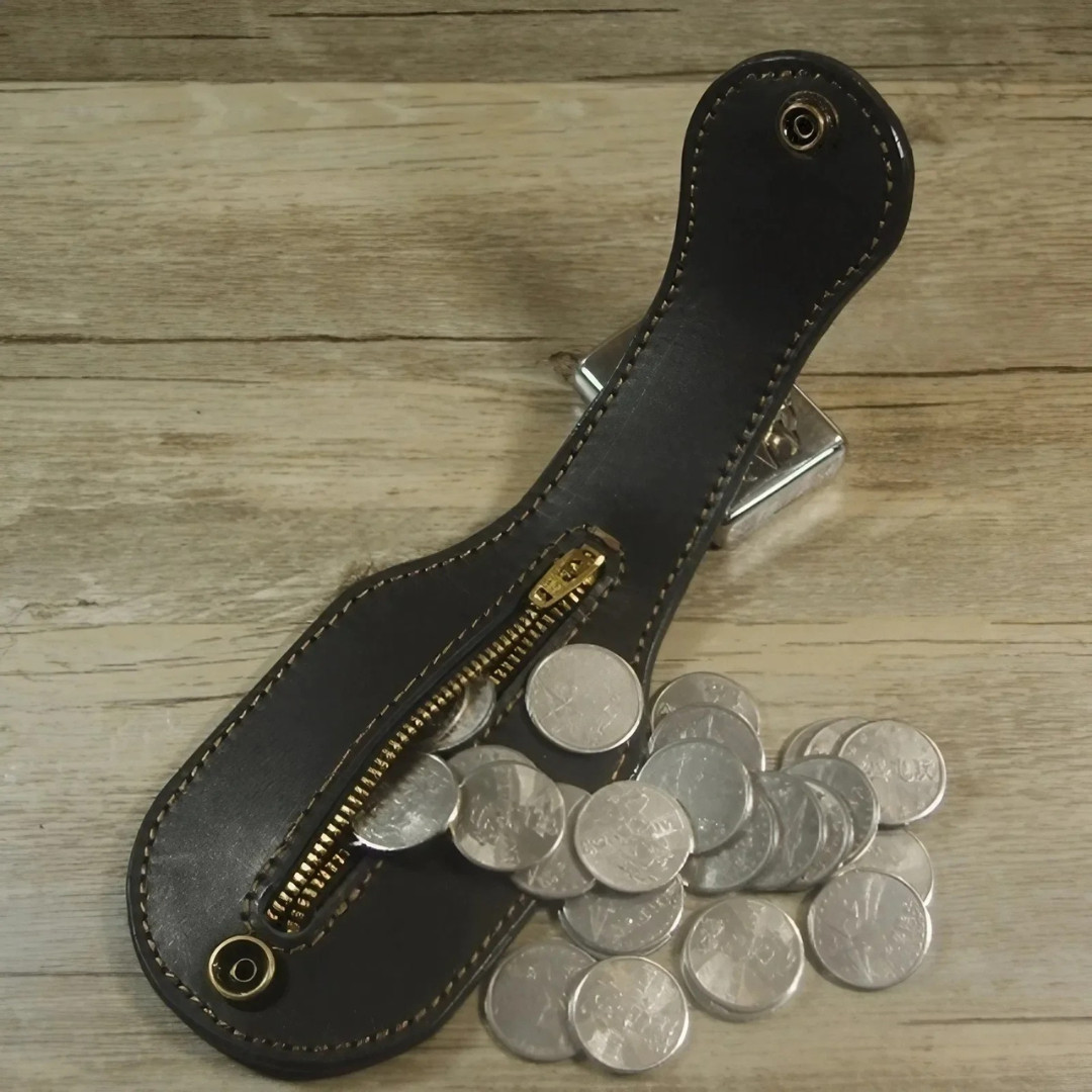 Men Leather Coin Purse Outdoor Utility Self-Defense Multi-Tool Wallet Women