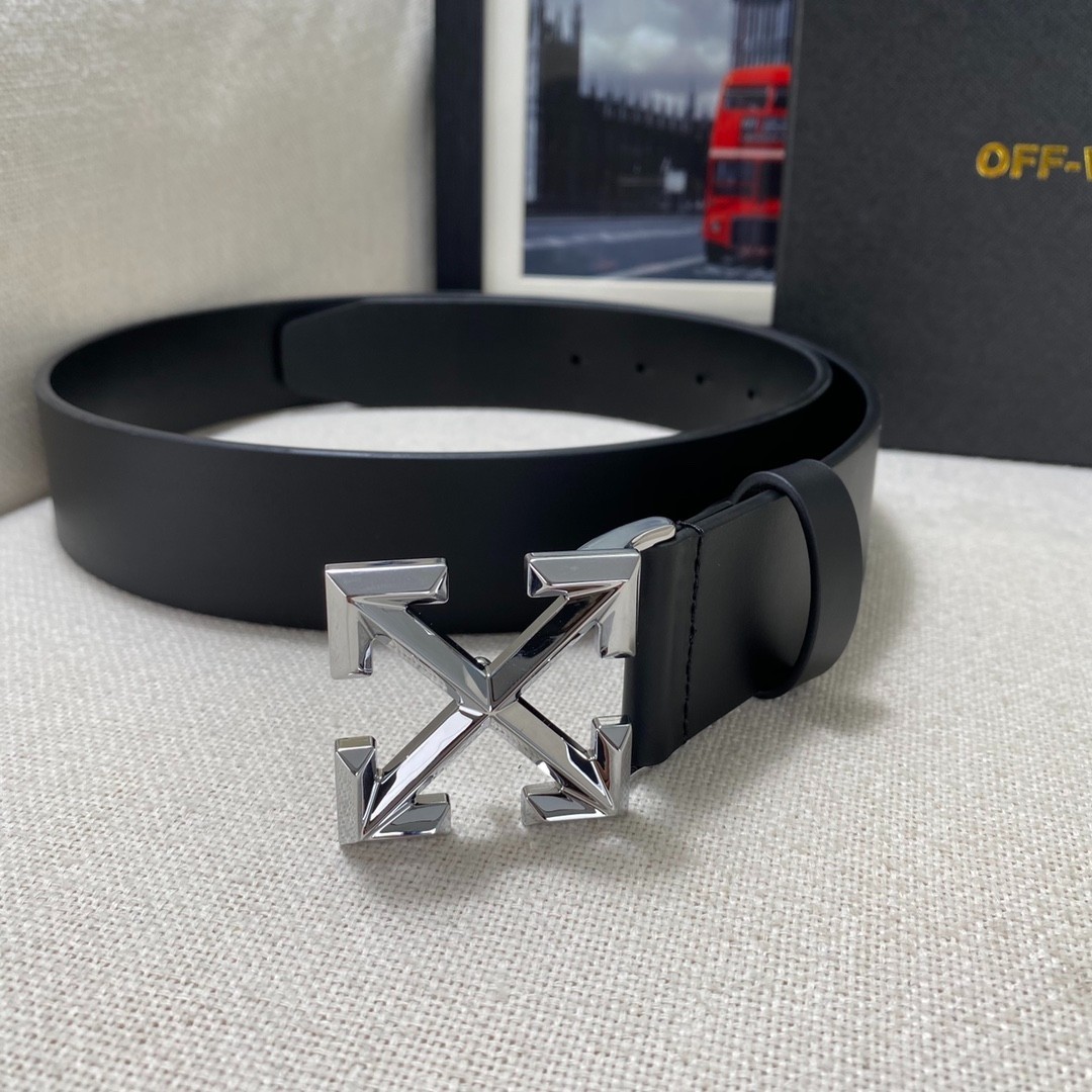 OFF WHITE Belt Men’s width 3.8cm/1.5inch Leather authentic