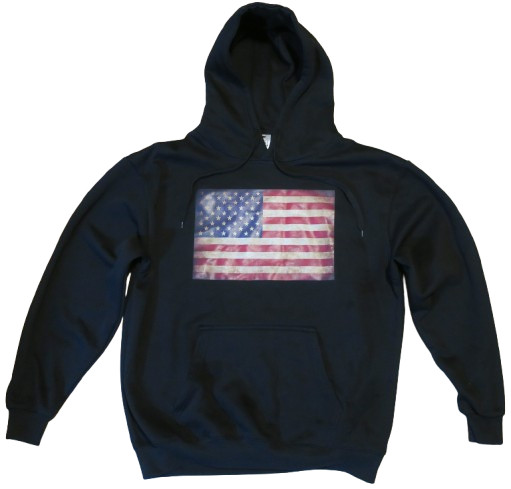 Boss Wear Men’s XL USA American Flag Hoodie Sweatshirt Pride United States ✅