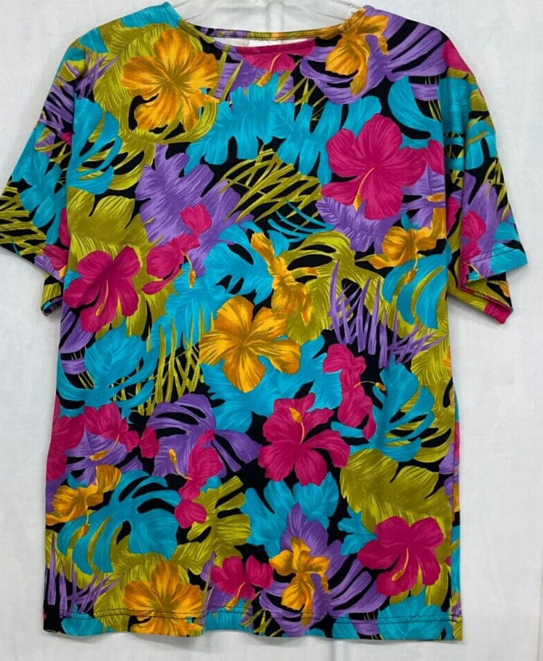 LINKS SHORT SLEEVE COTTON KNIT BRIGHT COLOR PULLOVER SHIRT, ONE SIZE FITS MOST