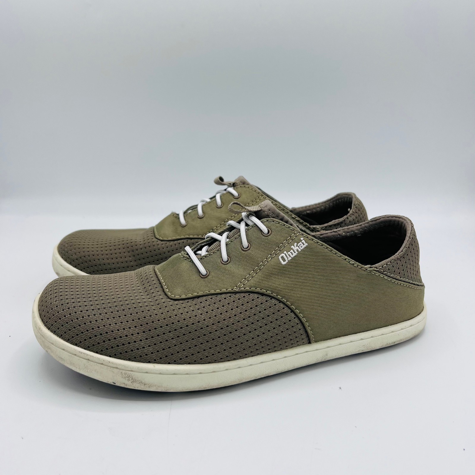 OluKai Nohea Moku Men’s No Tie Boat Shoes Size 7 $120 in Clay Tapa
