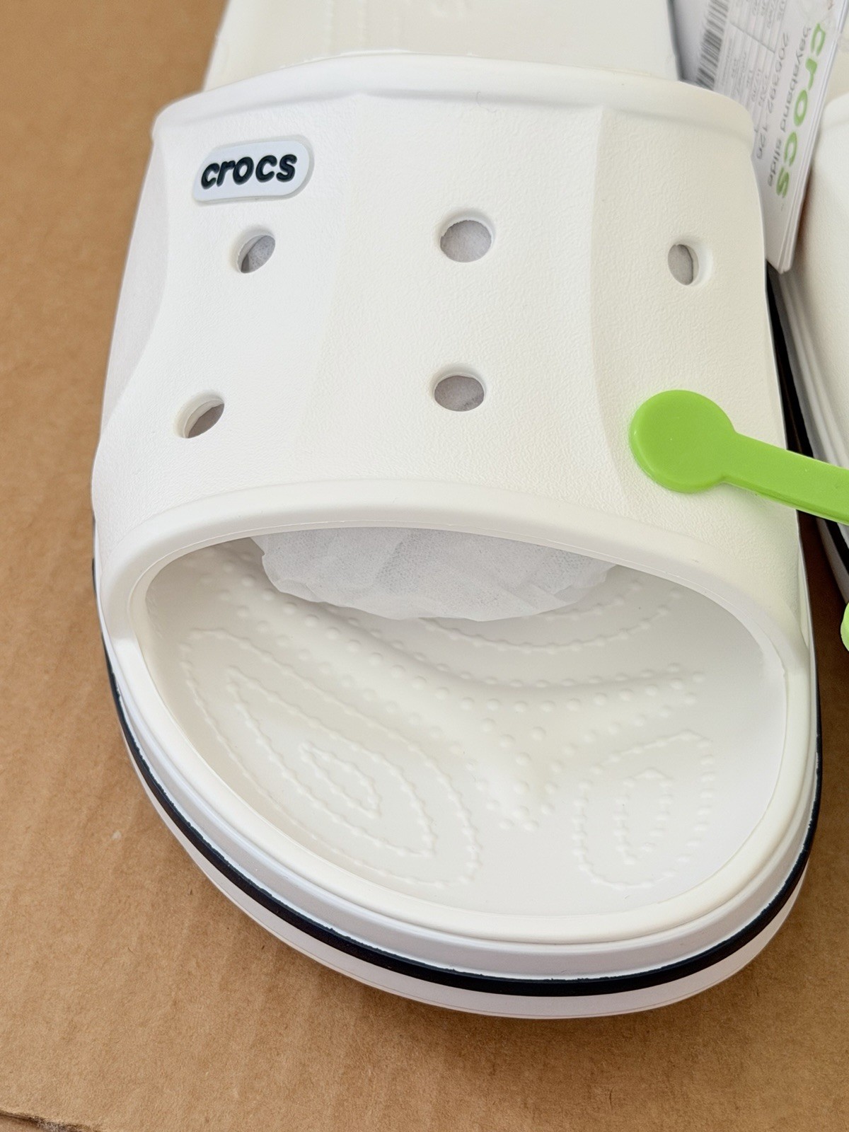 Crocs Unisex Bayaband Slide Sandals Men’s 11 | White/Black
