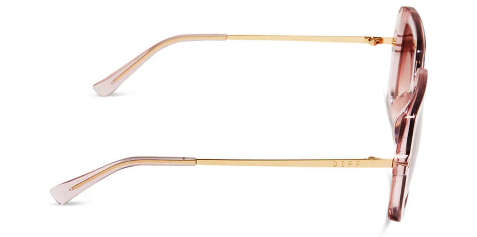 Diff Sandra Crystal Pink Oversize Square Sunglasses w/Gradient Lens DE01-0370-LP