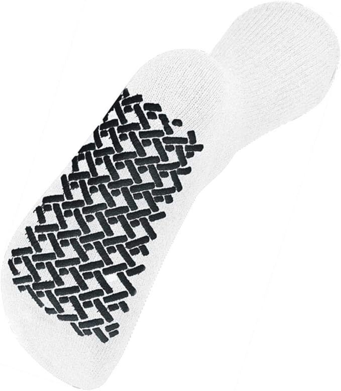 3 Pairs Non Slip Diabetic Crew Socks Circulatory Health Cotton Loose Fit Top