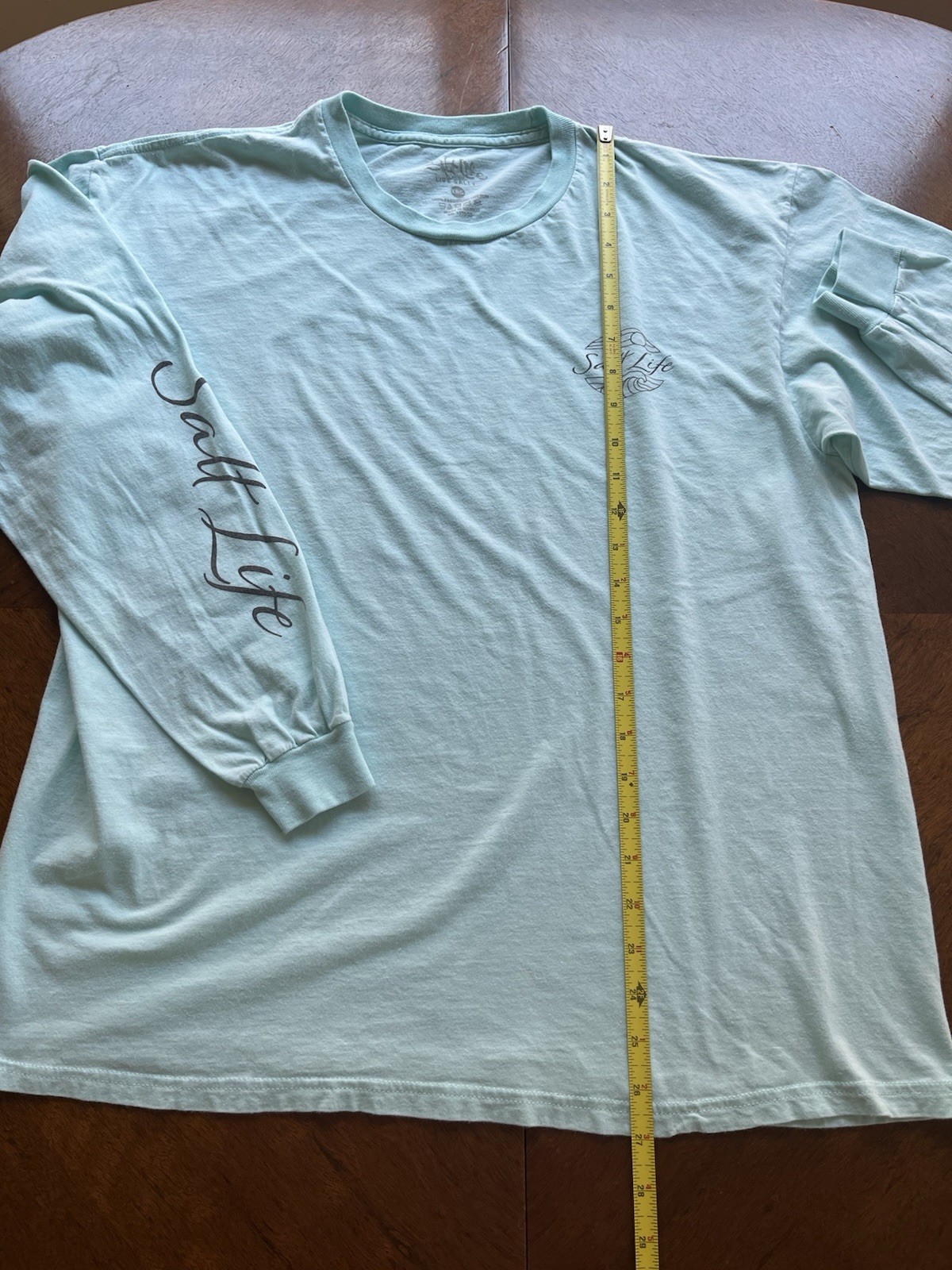 Salt Life Aruba Blue LS T-shirt “Tranquil Tides” Adult Large ~ 100% Cotton