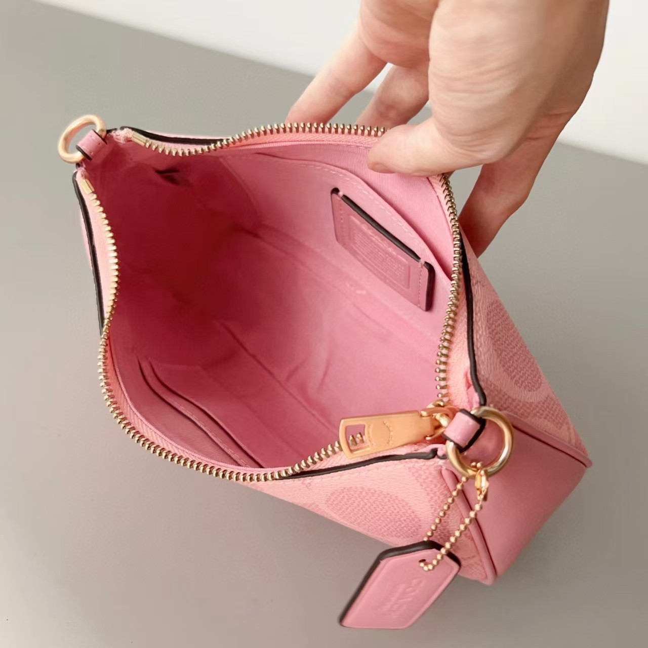 NWT Coach Teri Shoulder Bag In Signature Canvas CAL51 Powder Pink