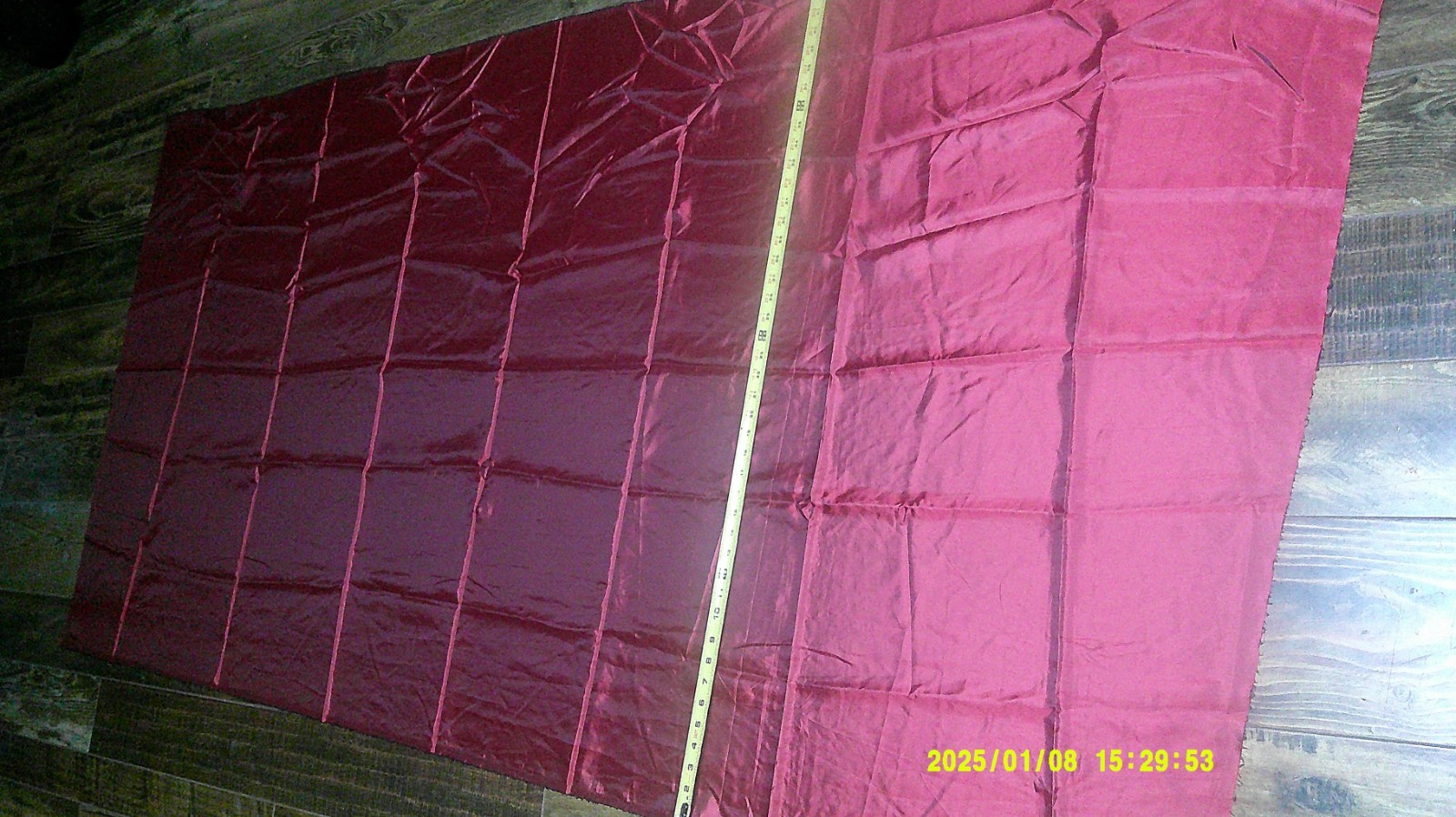 Vintage Faux Red Satin Polyester Fabric Lining (Soft and Shiny) 94.25″ x 44″