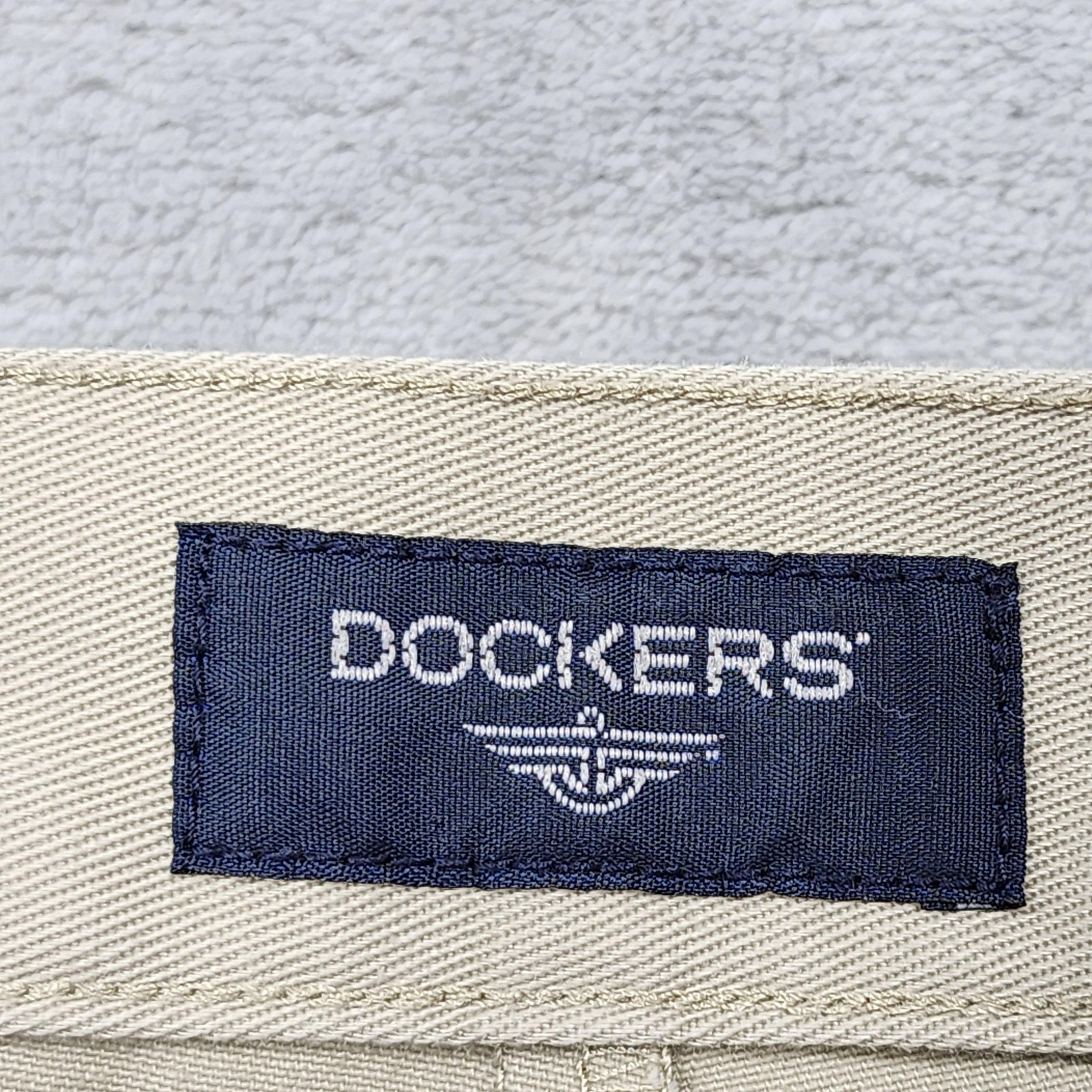 Dockers Pants Mens 36×34 Beige Regular Fit Flat Front Chino Straight Khakis