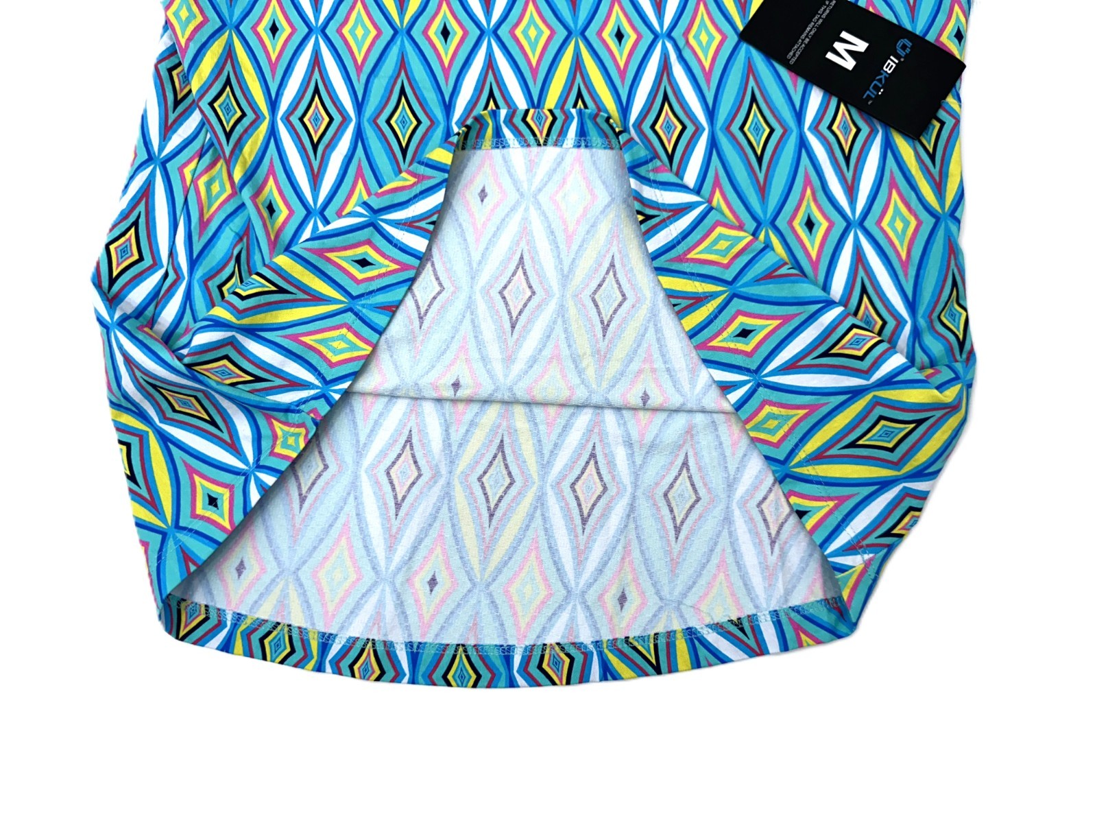$101 IBKUL Women’s Romina Print Long Sleeve Mock Neck Top-Seafoam-Medium-New Tag