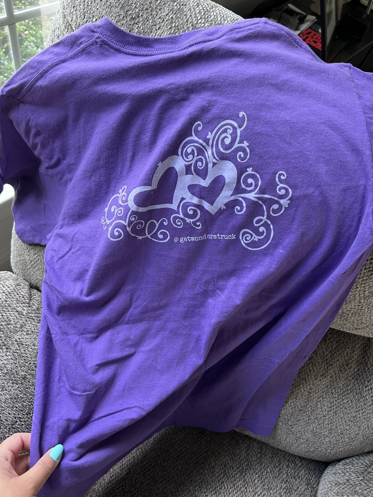 Taylor Swift Wonderstruck Shirt Womens Medium Purple Promo Swifty Y2K