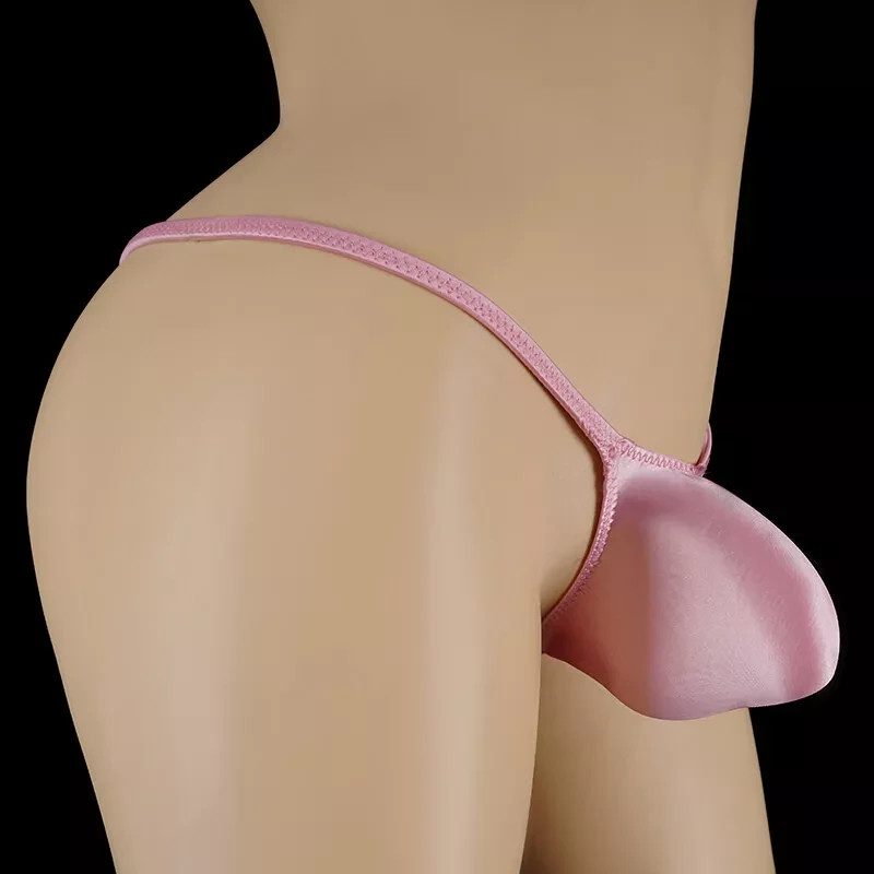 MENS SEXY OIL GLOSS GRAPE SMUGGLERS MICRO THONG-PINK (MEDIUM 28-32)