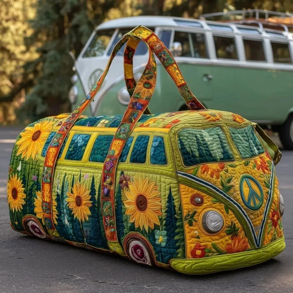 Adjustable Strap Quilted Duffle Bag Large Capacity 3D Quilting Craft Travel