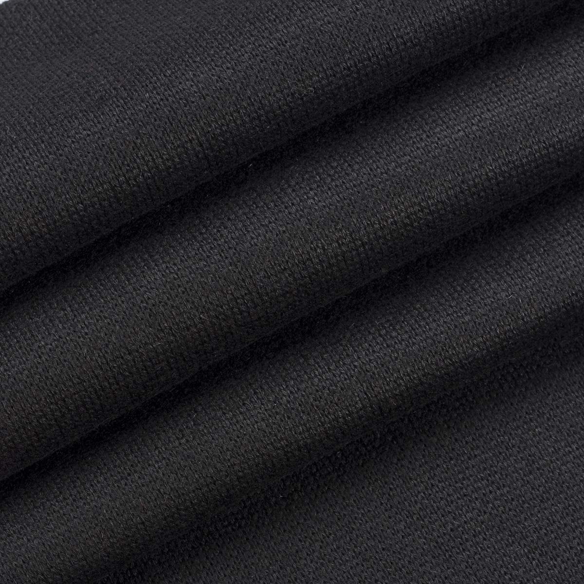 ChunCui Mens Long Thick Scarf Solid Color Soft Warm Cashmere Large, Black