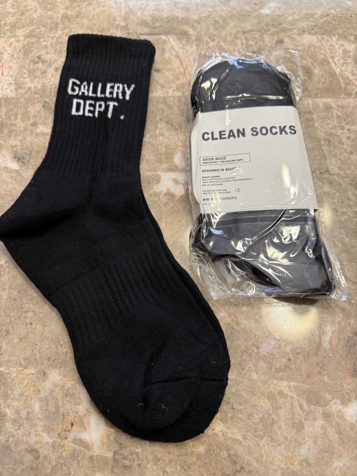 Black Gallery Dept Stretch-Woven Socks – M-L (9-13) 2 Pairs