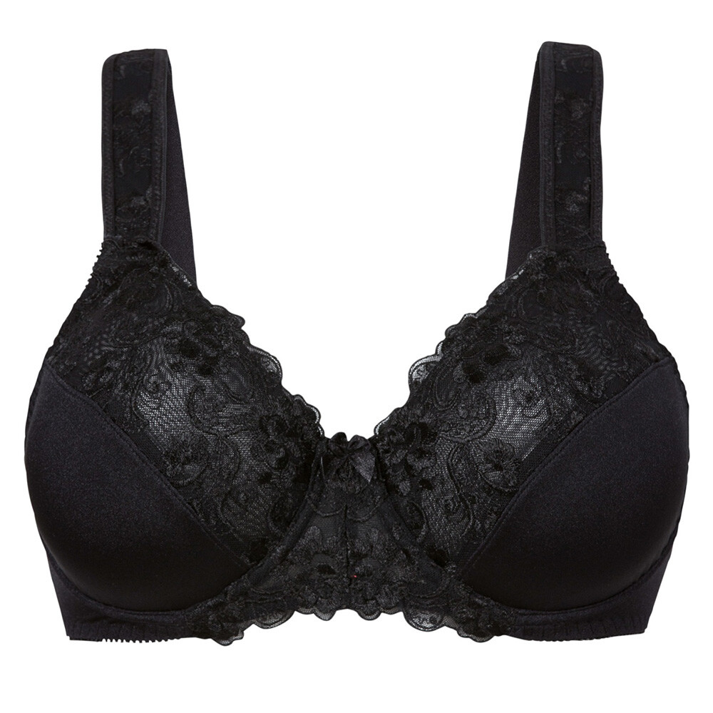 Women’s Sexy Lace Embroidered Bras Full Coverage Unlined Underwire Plus Size Bra