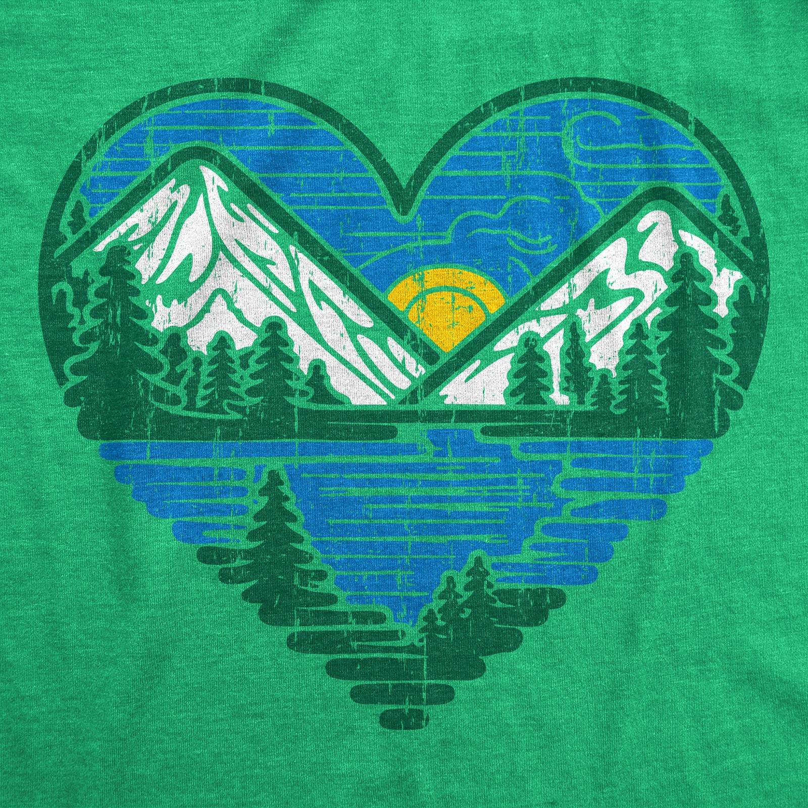 Womens Funny T Shirts Nature Heart Sarcastic Wilderness Graphic Novelty Tee For