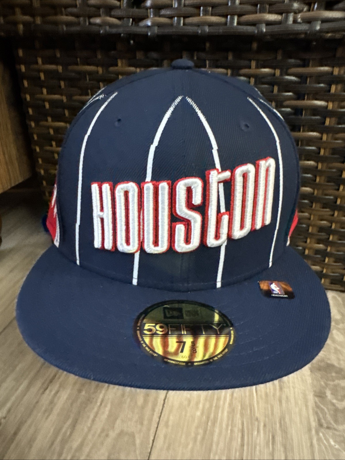 NWT NEW ERA HOUSTON ROCKETS CITY EDITION ALT 59FIFTY FITTED 7 5/8 BLUE PINSTRIPE