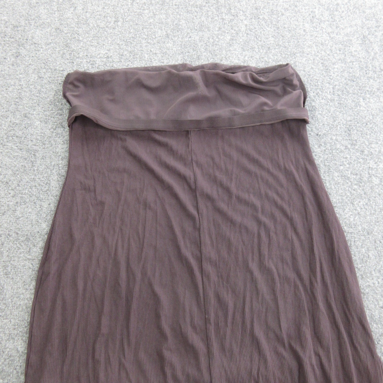 Skims Dress Womens 2X Brown Modal Nylon Spandex Stretch Long Ribbed