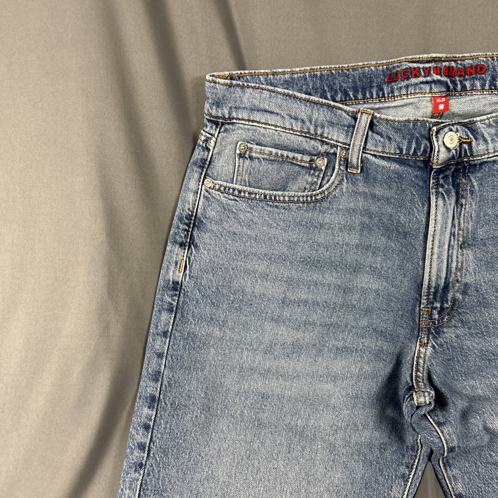 Lucky Brand Jeans 410 Athletic Straight 36 x 30 Blue Cotton Spandex NWT MSRP $99