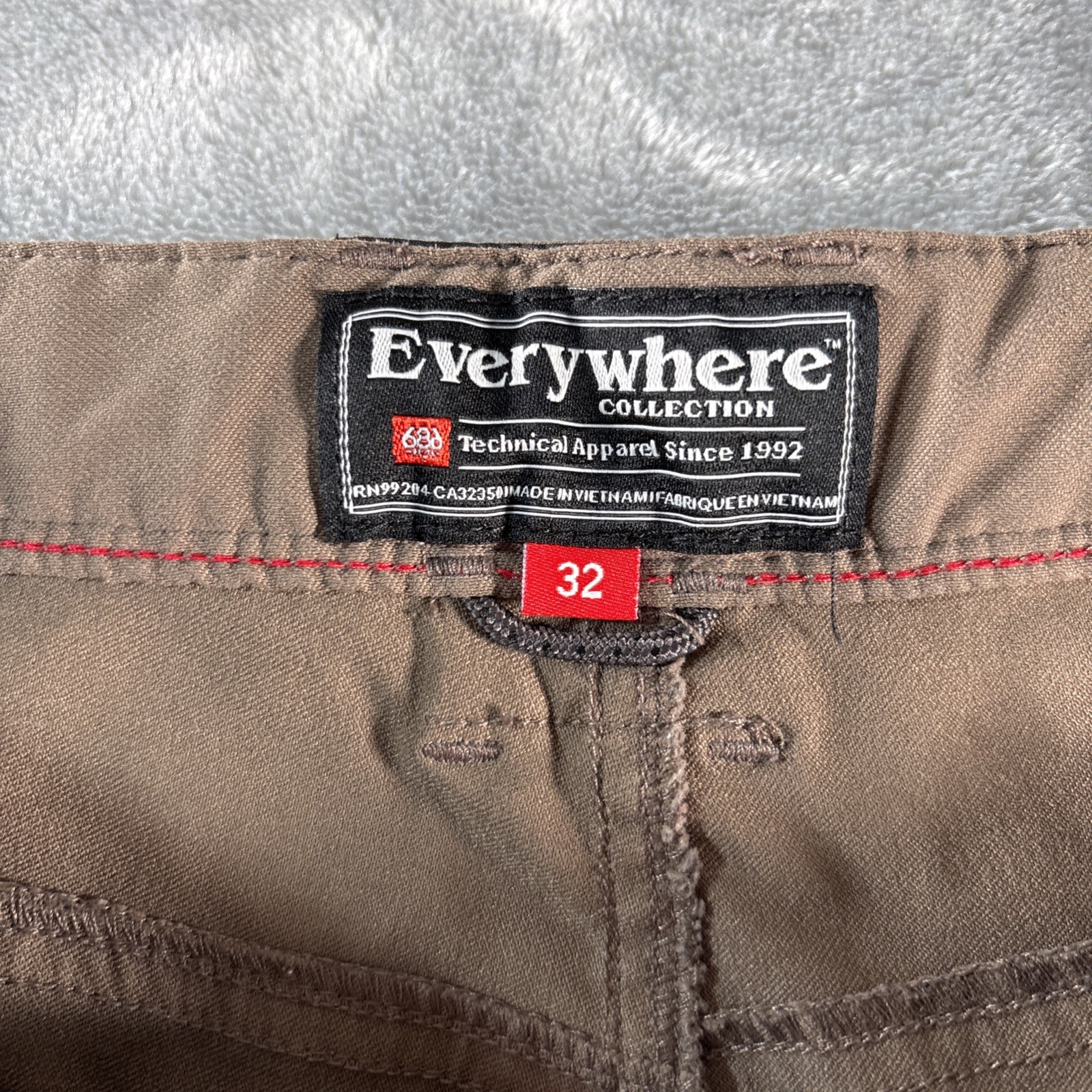 686 Everywhere Shorts Mens 32 Brown Chino Athleisure Performance Hybrid Gorpcore