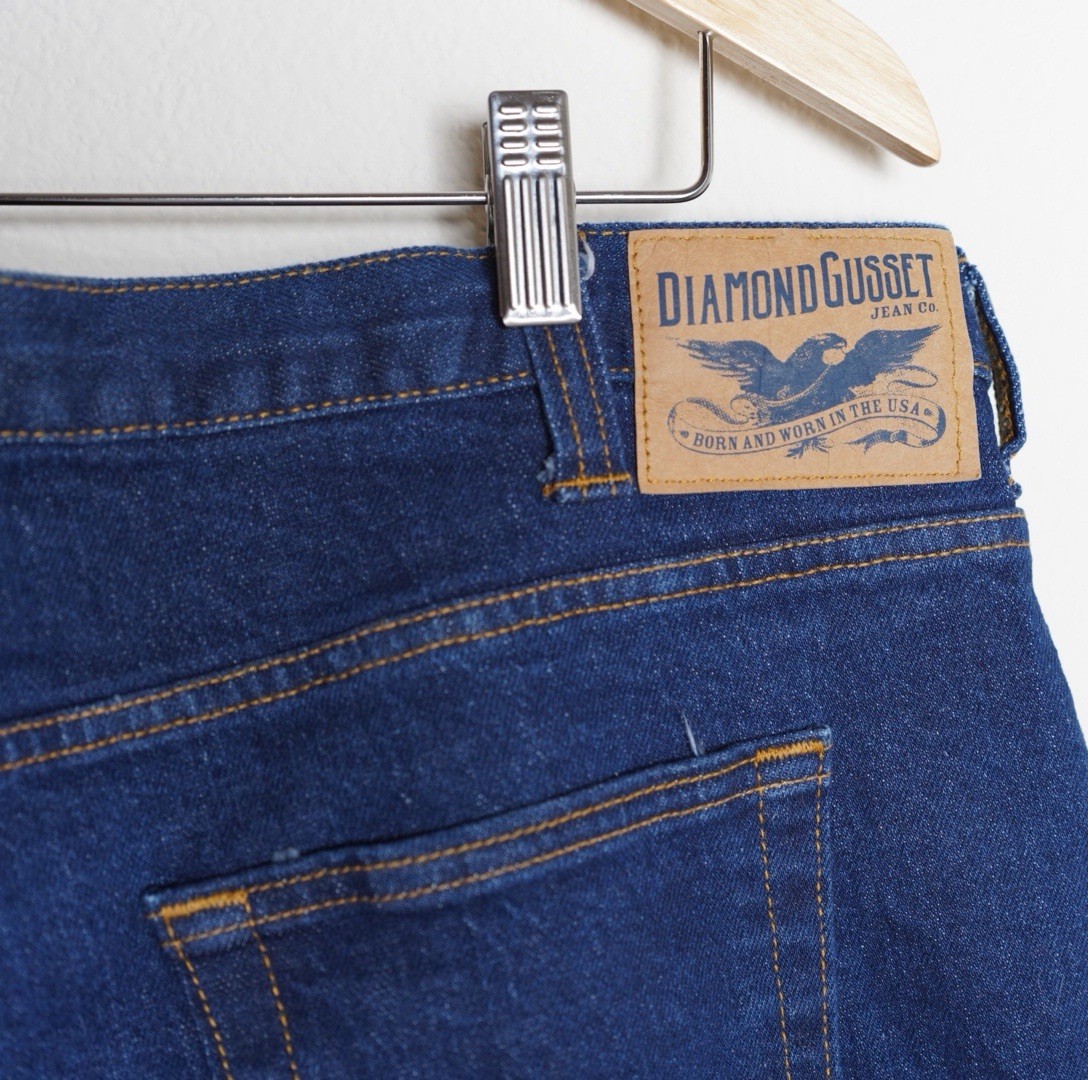 Diamond Gusset Denim Blue Jeans Men’s 40 X 30 (28”) Made in USA