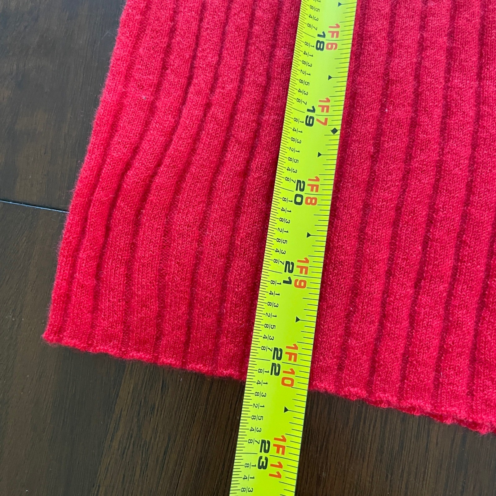 J.Crew Cashmere Sweater Women XS Red Ribbed Short Sleeve Crew Neck Classic Luxe