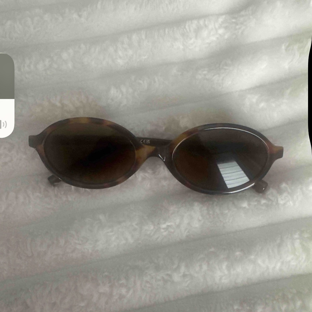 Miu Miu Women’s Tortoise Shell Oval Sunglasses Brown Tinted Plastic Lenses